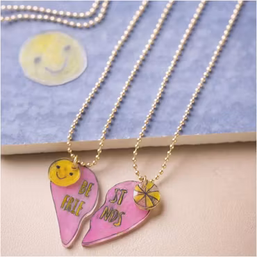 Mini DIY Kit Smycken, Vänskapshalsband i krympplast