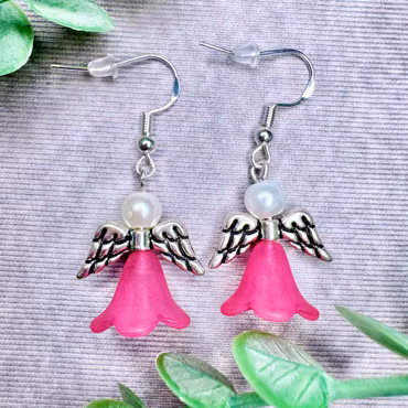 Änglaörhängen – rosa