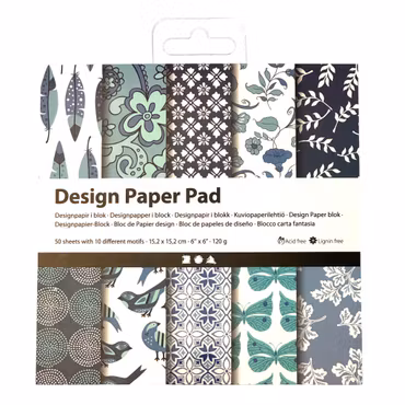 Designpapper, blå