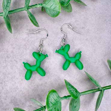 Gröna ballonghunds-örhängen