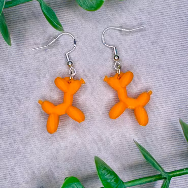 Orangea ballonghunds-örhängen