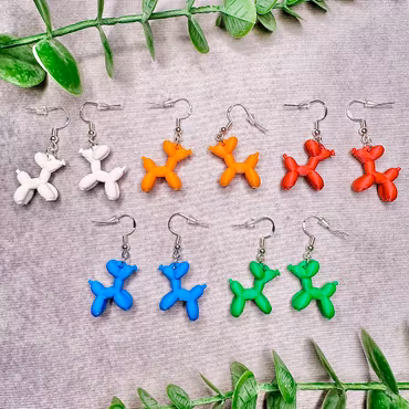 Orangea ballonghunds-örhängen