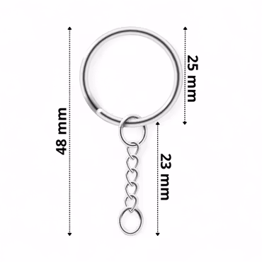 Nyckelring med kedja - 5-pack