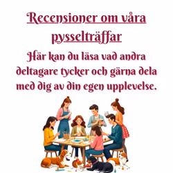 Dela din upplevelse av våra pysselträffar här