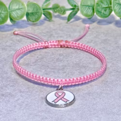 Rosa bandet armband rund