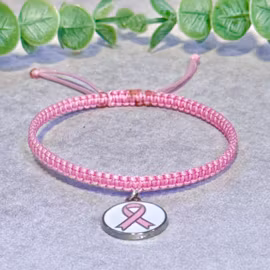 Rosa bandet armband rund