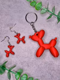 3D-printad nyckelring – ballonghund