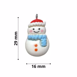 Snögubbe med turkos halsduk