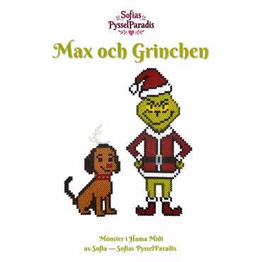 Pärlmönster Max och Grinchen