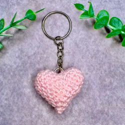 Nyckelring, Rosa hjärta