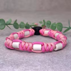 Pastellrosa/tuggummirosa Fästinghalsband – Naturligt skydd med EM®-keramik