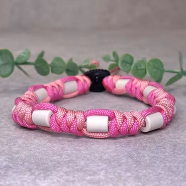 Pastellrosa/tuggummirosa Fästinghalsband – Naturligt skydd med EM®-keramik