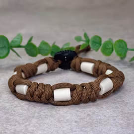 Hasselnötbrunt Fästinghalsband – Naturligt skydd med EM®-keramik