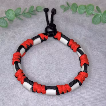 Imerialröd/Svart carbon Fästinghalsband – Naturligt skydd med EM®-keramik