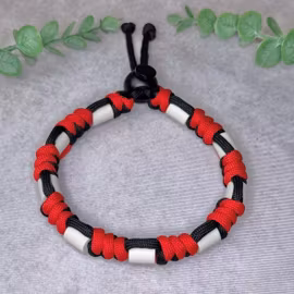 Imerialröd/Svart carbon Fästinghalsband – Naturligt skydd med EM®-keramik