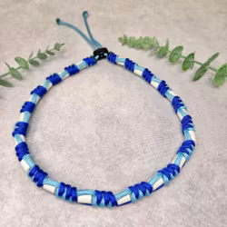 Azurblå/Elektrisk blå Fästinghalsband – Naturligt skydd med EM®-keramik