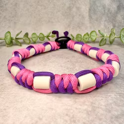 Lila/Rosa Fästinghalsband ø 30-35 cm – Naturligt skydd med EM®-keramik