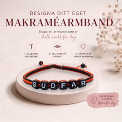 Designa ditt eget makraméarmband med namn/ord - Cobra