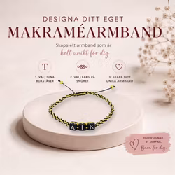 Designa ditt eget makraméarmband med namn/ord - Twist