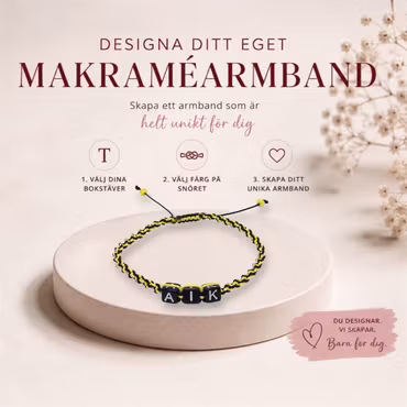 Designa ditt eget makraméarmband med namn/ord - Twist