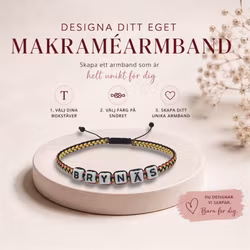 Designa ditt eget makraméarmband med namn/ord - Dragon