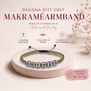 Designa ditt eget makraméarmband med namn/ord - Dragon
