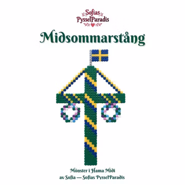 Pärlmönster Midsommarstång