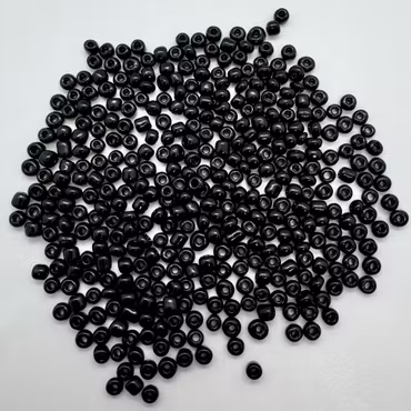 Seed Beads Svart, 4 mm