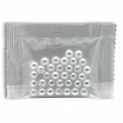 Vita plastpärlor 6 mm