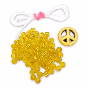 DIY-kit Fredsarmband – Transparent gul