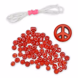 DIY-kit Fredsarmband – Transparent röd