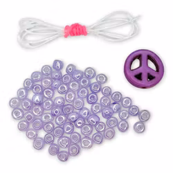 DIY-kit Fredsarmband – Transparent lila