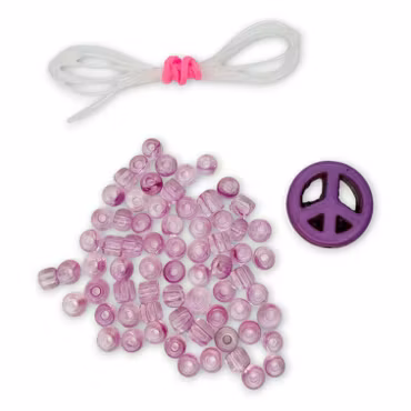 DIY-kit Fredsarmband – Transparent lila
