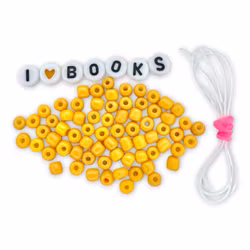 DIY-armbandskit I love books – Gul