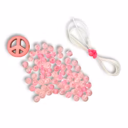DIY-kit Fredsarmband – Transparent rosa