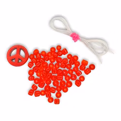 DIY-kit Fredsarmband – Transparent klarröd