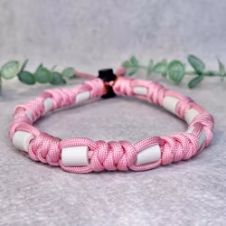 Pastellrosa Fästinghalsband – Naturligt skydd med EM®-keramik
