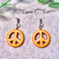 Orangea peaceörhängen