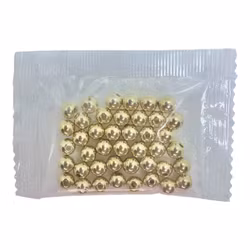 Guldfärgade plastpärlor 6 mm