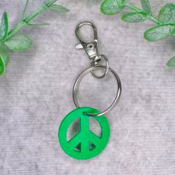 Peace nyckelring i grönt
