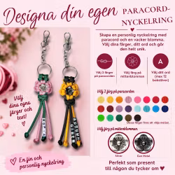 Designa din egen paracordnyckelring med blomma