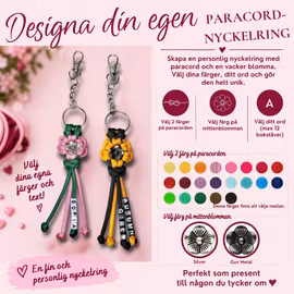Designa din egen paracordnyckelring med blomma