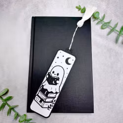 Bokmärke – Spöke med bok
