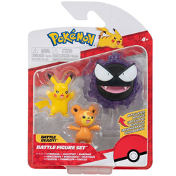 Pokémon Battle Ready Figure 3-pack (Teddiursa, Pikachu & Gastly)