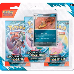 Pokemon Scarlet & Violet 9: Journey Together 3-Pack Blister Scrafty