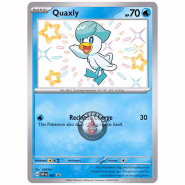 Quaxly - SVP082 Black Star Promo - Pokémon Scarlet & Violet: Paldean Fates