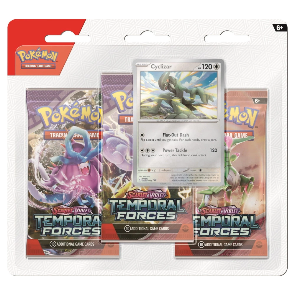 Pokemon Scarlet & Violet 5: Temporal Forces 3-Pack Blister Cyclizar