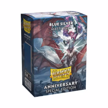 Dragon Shield Anniversary Special Edition Matte Dual Blue Silver