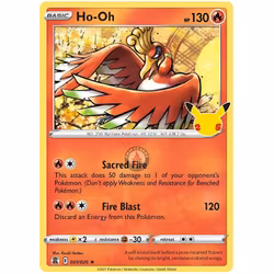 Ho-Oh – 001/025 – Pokémon Sword & Shield: Celebrations