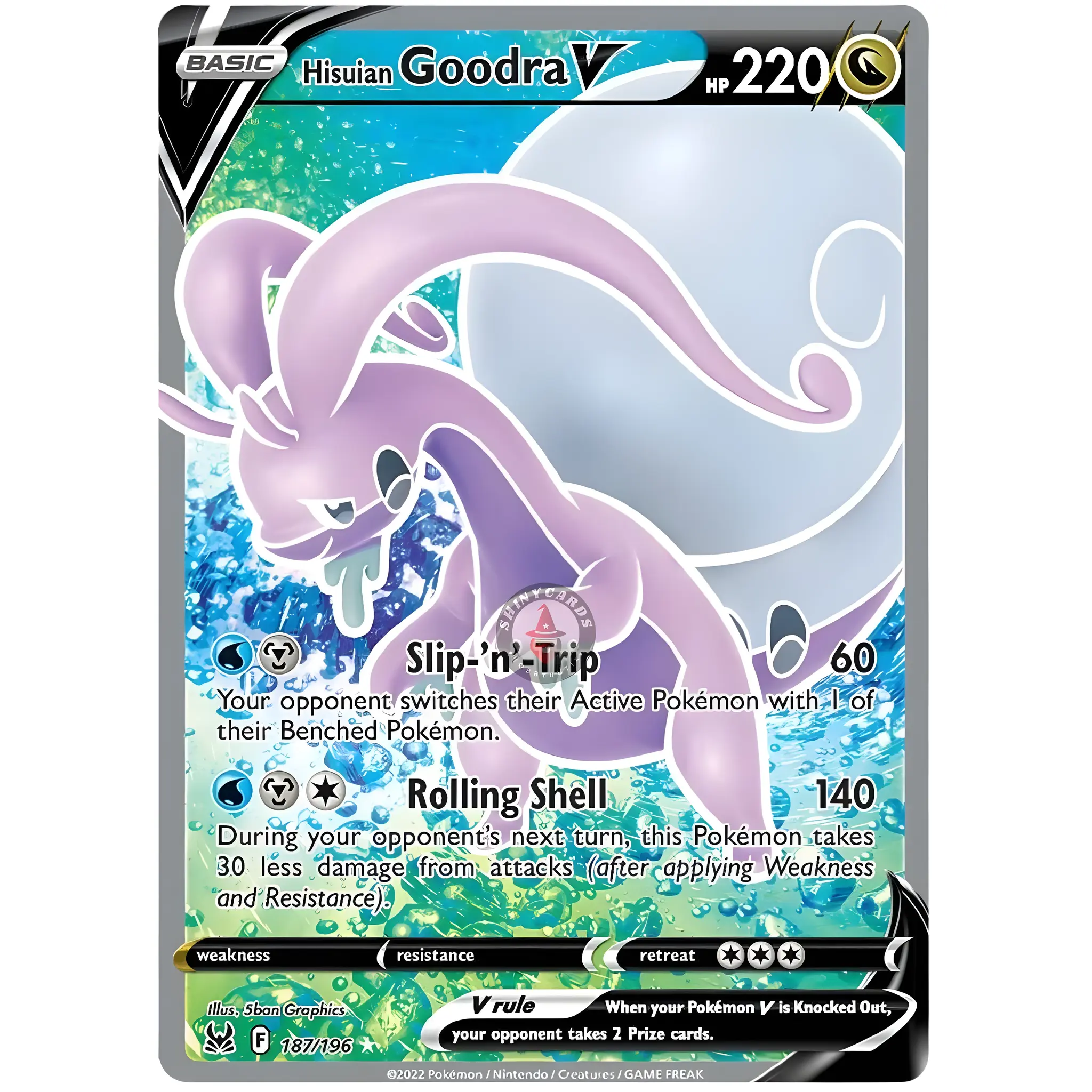Hisuian Goodra V – 187/196 – Pokémon Sword & Shield: Lost Origin